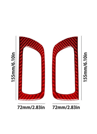 Red Carbon Fiber Rear Door Handle Trim For LEXUS RX330 2004-06 RX350 2006-2009