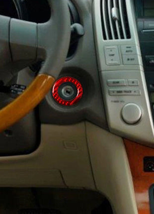 Red Carbon Fiber Ignition Key Ring Trim For LEXUS RX330 2004-06 RX350 2006-2009