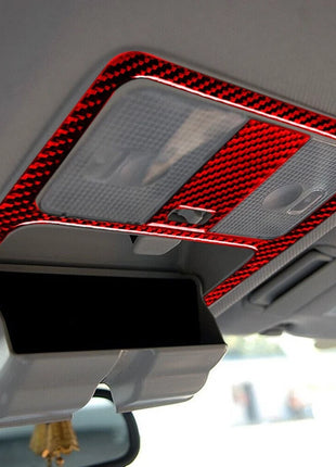 Red Carbon Fiber Reading Light Decoration Trim Cover For Nissan 350Z 2006-2009