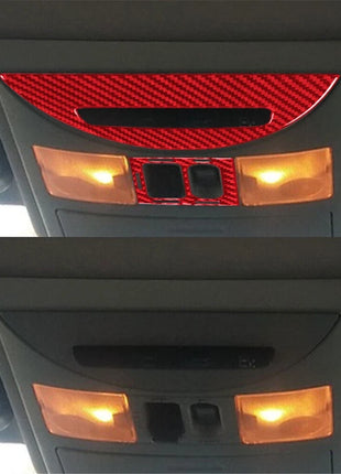 Red Carbon Fiber Reading Light Control Trim Cover For Nissan Quest 2004-2006