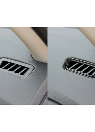 2pcs Carbon Fiber Dash Defogger Vent Cover Trim For Nissan Rogue 2014-2016