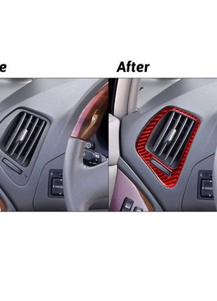 2Pcs Red Carbon Fiber Side Air Vent Outlet Cover Trim For Lexus RX300 1998-2003