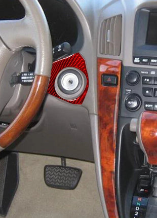 Red Carbon Fiber Right Key Hole Of Steering Wheel Trim For Lexus RX300 1998-2003