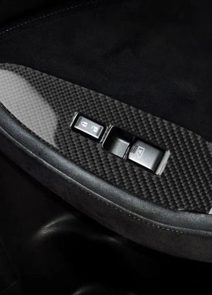 Carbon Fiber Window Switch Panel Cover Trim Decoration For 2009-2020 Nissan 370Z