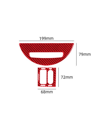 Red Carbon Fiber Reading Light Control Trim Cover For Nissan Quest 2004-2006