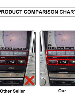 Red Carbon Fiber Navigation Control Trim For LEXUS RX330 RX350 2004-2009