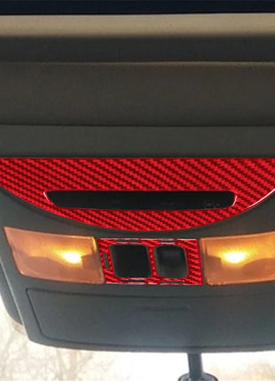 Red Carbon Fiber Reading Light Control Trim Cover For Nissan Quest 2004-2006