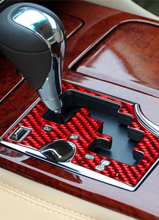 Red Carbon Fiber Gear Shift Panel Trim Cover For Lexus GS 300 350 2006-11 Type B