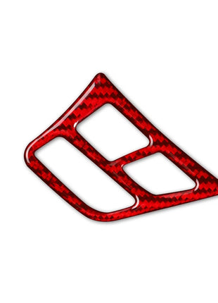 Red Carbon Fiber Steering Wheel Button Trim For Bmw 3 Series E90 E92 E93 2005-12
