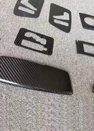For Benz W463 G500 G55 AMG 08-11 8Pcs Carbon Fiber Dashboard Console Cover Trim