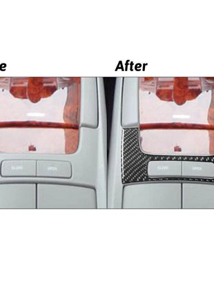 Carbon Fiber Floor Console Storage Button Panel Cover Trim For LEXUS RX330 RX350