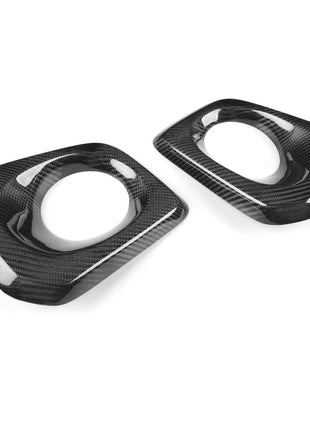 Real Dry Carbon Fiber Front Bumper Fog Light Lamp Cover For Toyota Tacoma 16-20
