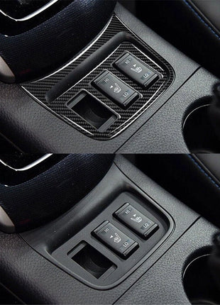 Carbon Fiber Seat Heat Buttons Frame Cover Trim For Nissan Sentra 2013-2019