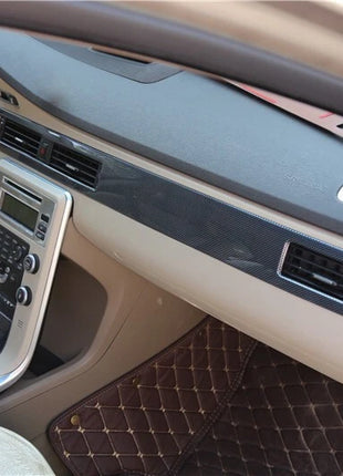 Fiber Central Console Dashboard Strip Cover Fit For Volvo S80 2009-2015 Carbon