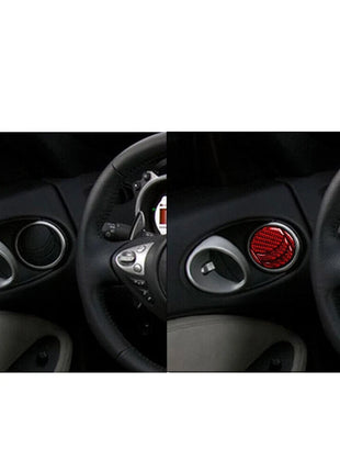 10pcs Red Carbon Fiber Side Air Vent Cover Trim Decor For Nissan 350z 2006-2009