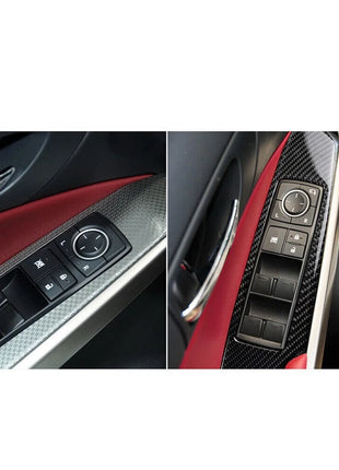 For Lexus IS250 IS350 2014-18 Carbon Fiber Window Switch Panel Trim Cover Type A