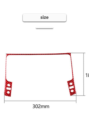 Red Carbon Fiber GPS Navigation Panel Cover Trim TypeB For Lexus IS250 2006-2012