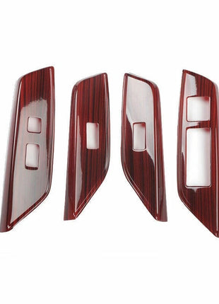 Window Lock Lift Panel Frame Trim 4* For Lexus ES250 300h 350 2019-2023 Red Wood