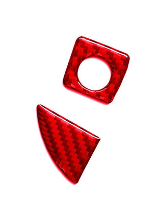 Red For Lexus IS250-350 2006-2012 Carbon Fiber Inner Glove Box Handle Cover Trim