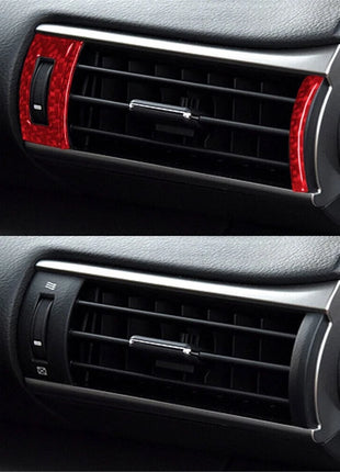 6X Red Carbon Fiber Air Vent Outlet Cover Trim For Lexus RC300 350 200T 2015-20