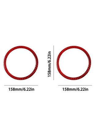 Red Carbon Fiber Interior Rear Door Speaker Cover Trim For Lexus RX300 1998-2003