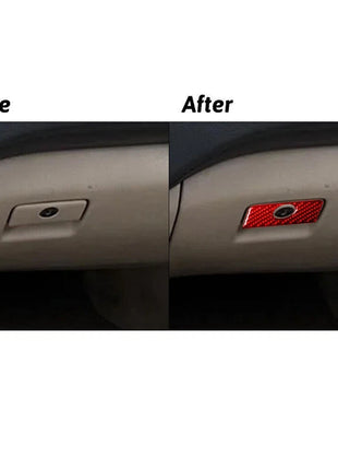 Red Carbon Fiber Interior Glove Box Handle Trim For Lexus RX330 350 2004-2009