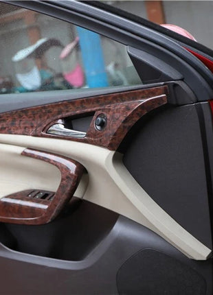 Fit For Buick Regal 2009-2013 Peach Wood Door Window Lift Switch Cover Trim 4pcs