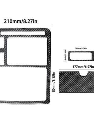 3X Carbon Fiber Overhead Console Frame Cover Trim For LEXUS RX330 350 2004-2009