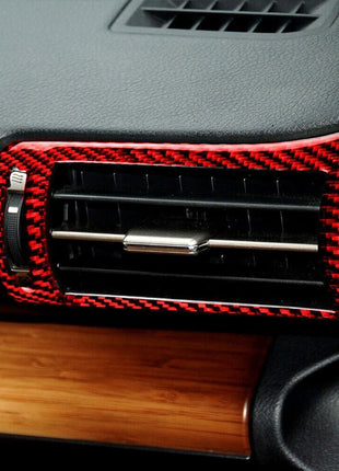Red Carbon Fiber Side Air Vent Outlet Trim Cover For Lexus IS250 IS350 2014-2018