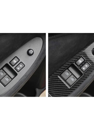 Carbon Fiber Window Switch Panel Cover Trim Decoration For 2009-2020 Nissan 370Z