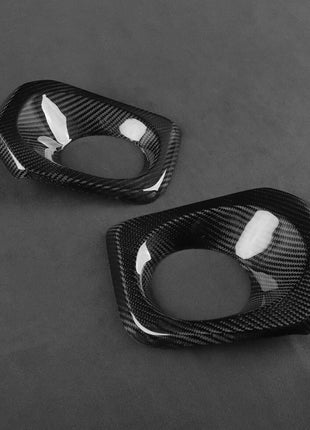 Real Dry Carbon Fiber Front Bumper Fog Light Lamp Cover For Toyota Tacoma 16-20