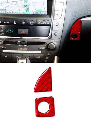 13Pcs Red Carbon Fiber Inner Full Set Cover Trim For Lexus IS250 IS350 2006-2012