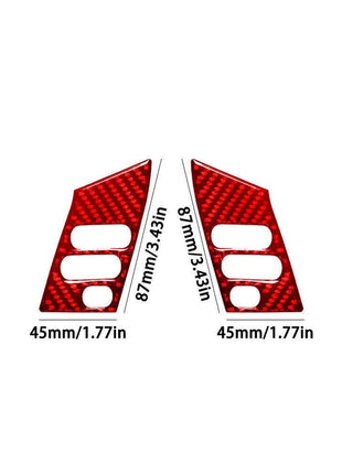 Red Carbon Fiber Steering Wheel Button Trim For LEXUS RX330 350 2004-2009 Type A