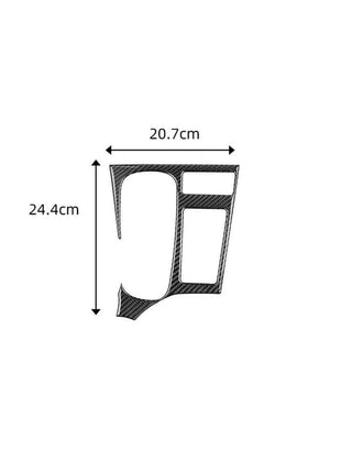 Carbon Fiber Interior Central Console Cover Trim For Lexus CT200 H 2011-2017