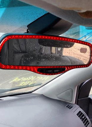 Red Carbon Fiber Interior Rearview Mirror Trim For Lexus RX330 RX350 2004-2009