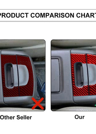 Red Carbon Fiber Interior Ashtray Cover Trim Sticker For Lexus RX300 1998-2003
