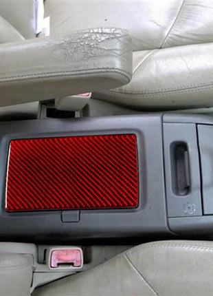 Red Carbon Fiber Interior Center Cupholder Cover Trim For Lexus RX300 1998-2003