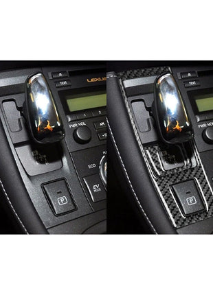 2Pcs Carbon Fiber Gear Shift Panel Cover Trim Sticker For Lexus CT200h 2011-2017