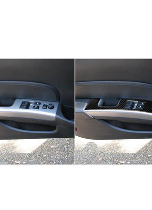 Carbon Fiber Interior Window Switch Panel Trim Cover For Nissan 350Z 2006-2009