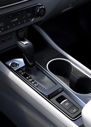 Carbon Fiber Water Cup Holder Inner Frame Cover Trim For Nissan Altima 2019-2022