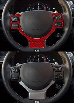 Red Carbon Fiber Steering Wheel Cover Trim For Lexus RC300 350 2015-2020 Type B
