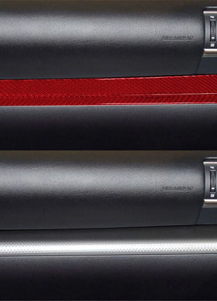 Red Carbon Fiber Passenger Dash Strips Cover For Lexus RC300 350 200T 2015-2020