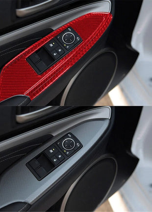 Red Carbon Fiber Door Window Control Cover Trim For Lexus RC300 350 200T 2015-20