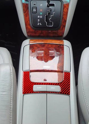 Red Carbon Fiber Floor Console Storage Button Cove Trim For LEXUS RX330 RX350