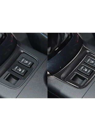 Carbon Fiber Seat Heat Buttons Frame Cover Trim For Nissan Sentra 2013-2019