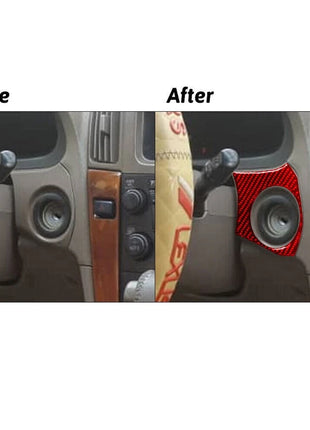 Red Carbon Fiber Right Key Hole Of Steering Wheel Trim For Lexus RX300 1998-2003