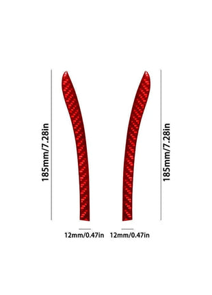 2x Red Carbon Fiber Center Air Vent Side Trim For Lexus RX330 RX350 2004-2009
