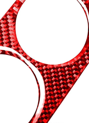 Red Carbon Fiber Conditioner Control Panel Trim Cover For Nissan 350z 2003-2005