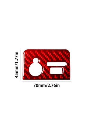 Red Carbon Fiber Interior Headlight Control Trim For Lexus RX330 350 2004-2009
