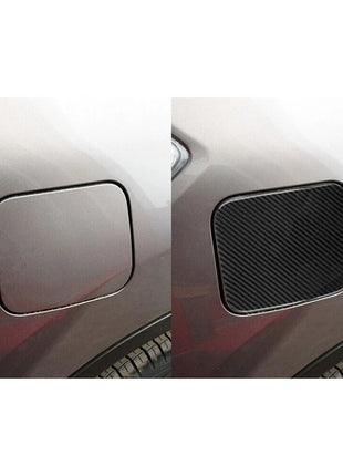 Carbon Fiber Fuel Tank Cap Panel Cover Trim For Nissan Rogue 2014-2016
